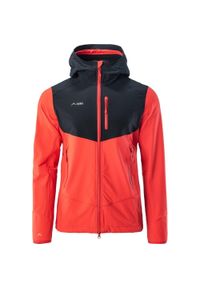Elbrus - Męska Kurtka Pro Guard Soft Shell. Kolor: czarny, czerwony, wielokolorowy