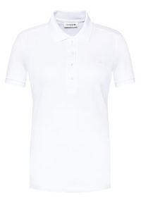 Lacoste Polo PF5462 Biały Slim Fit. Typ kołnierza: polo. Kolor: biały. Materiał: bawełna