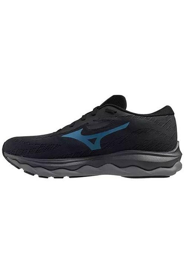 Buty do biegania męskie Mizuno Wave Serene Gtx. Kolor: czarny. Materiał: materiał, syntetyk. Szerokość cholewki: normalna. Model: Mizuno Wave