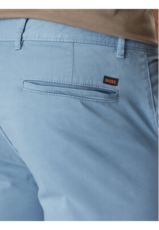 BOSS Chinosy Chino_Slim 50510933 Niebieski Slim Fit. Kolor: niebieski. Materiał: bawełna