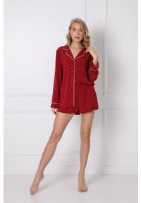 Aruelle Piżama Michaela damska kolor czerwony. Kolor: czerwony. Długość: długie #1