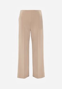 Renee - Beżowe Bawełniano-Wiskozowe Spodnie o Eleganckim Kroju w Kant Tinawre. Okazja: na co dzień. Kolor: beżowy. Materiał: wiskoza, bawełna. Wzór: gładki. Styl: elegancki #2