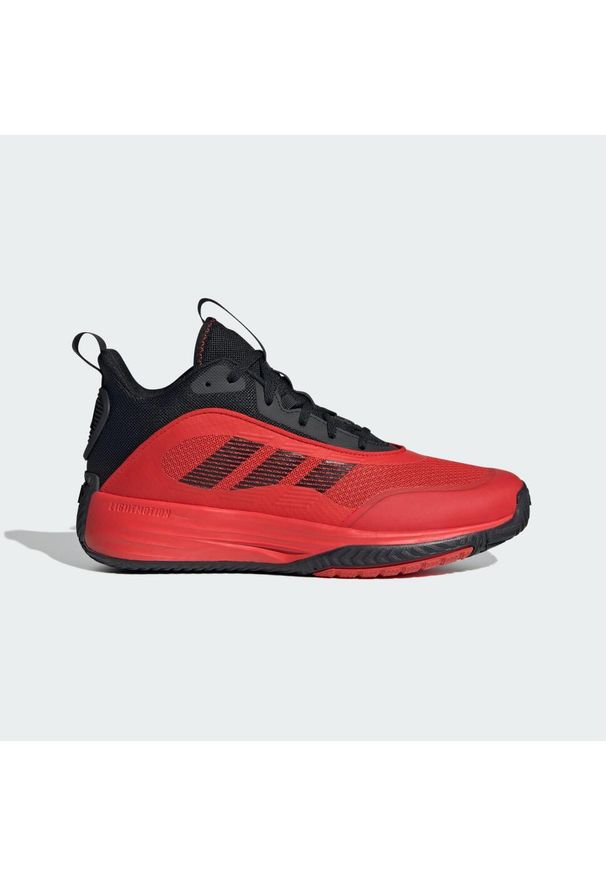 Adidas - Buty Own the Game 3. Kolor: czerwony, wielokolorowy, czarny. Sport: koszykówka