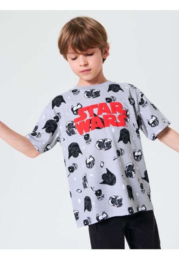 Sinsay - Koszulka Star Wars - szary. Kolor: szary. Wzór: motyw z bajki