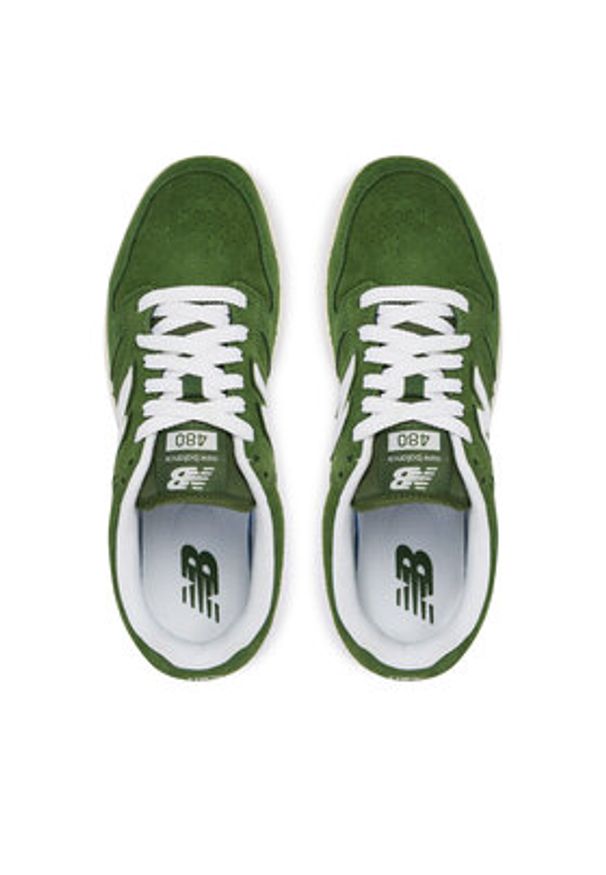 New Balance Sneakersy BB480PTG Zielony. Kolor: zielony. Materiał: skóra