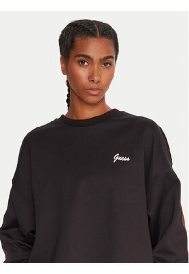 Guess Bluza V5BQ03 KCX22 Czarny Relaxed Fit. Kolor: czarny. Materiał: syntetyk