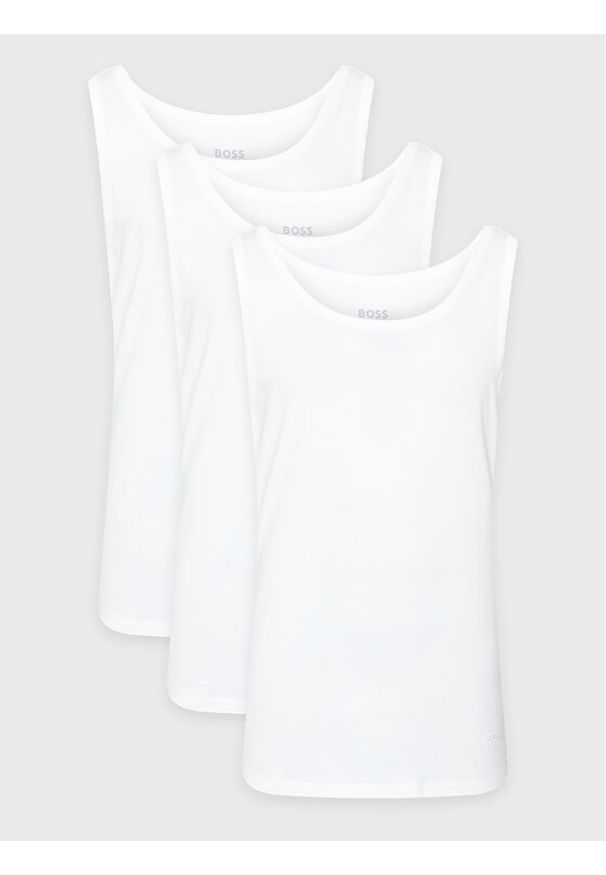BOSS - Boss Komplet 3 tank topów 50475278 Biały Regular Fit. Kolor: biały. Materiał: bawełna