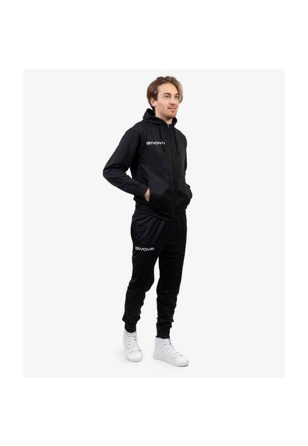 Dres Givova King 4 Seasons. Kolor: czarny. Materiał: dresówka