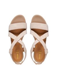 Geox Espadryle D Ischia Corda D55HHA 00022 C8156 Beżowy. Kolor: beżowy. Materiał: zamsz, skóra