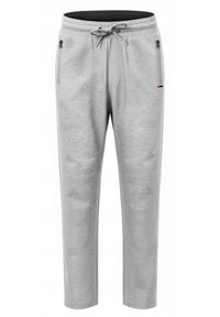 Wygodne i Lekkie Męskie Spodnie Dresowe - Pako Jeans - Popielate. Kolor: szary. Materiał: wiskoza, bawełna. Styl: sportowy #1