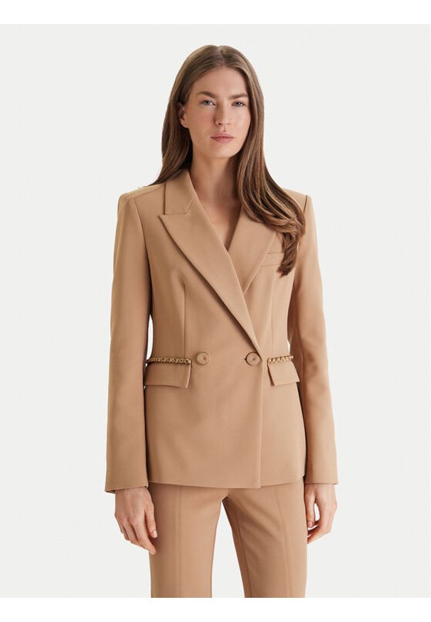 Marciano Guess Marynarka 6RGN06 9373Z Beżowy Regular Fit. Kolor: beżowy. Materiał: syntetyk