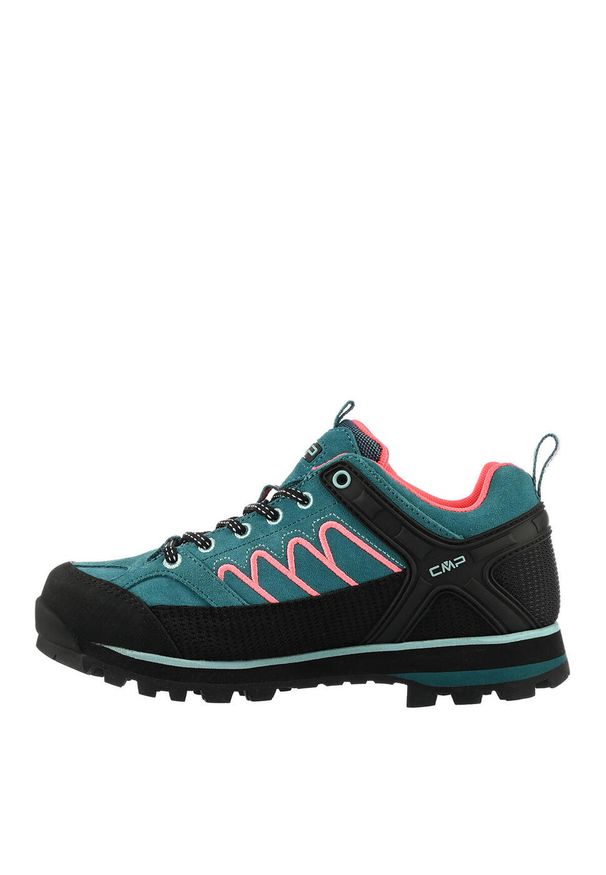 Damskie buty trekkingowe górskie ze skóry zamszowej VIBRAM CMP MOON LOW. Okazja: na co dzień. Kolor: czarny, niebieski, wielokolorowy. Materiał: skóra, zamsz