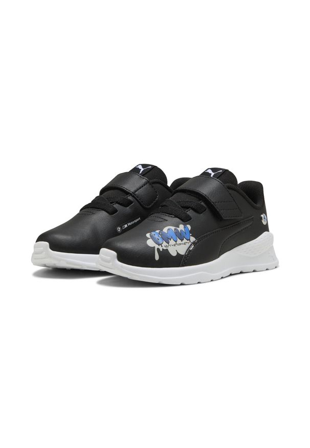 Puma - Dziecięce sneakersy BMW M Motorsport Anzarun PUMA Black. Okazja: na co dzień. Zapięcie: pasek. Kolor: czarny. Materiał: syntetyk. Szerokość cholewki: normalna