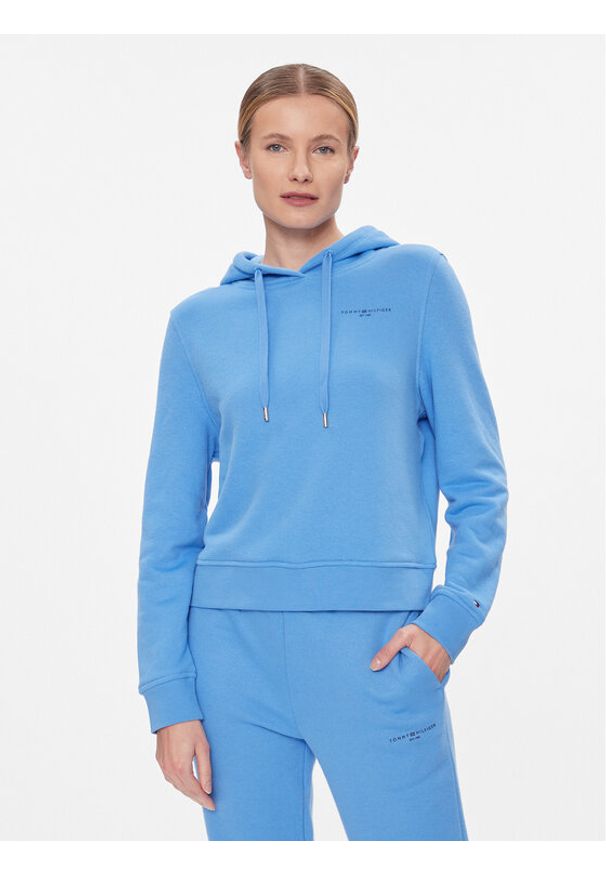 TOMMY HILFIGER - Tommy Hilfiger Bluza 1985 WW0WW40274 Niebieski Regular Fit. Kolor: niebieski. Materiał: bawełna