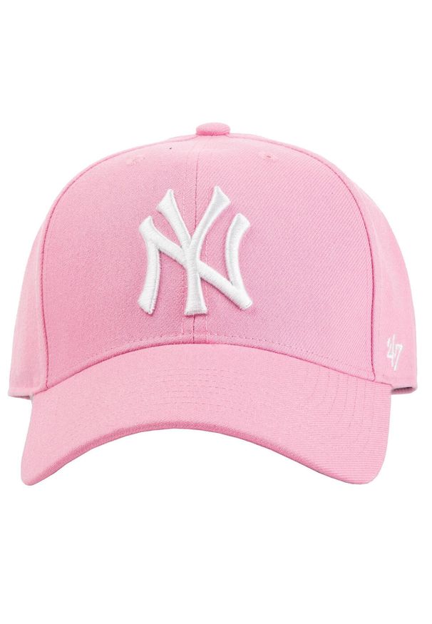 47 Brand - Czapka z daszkiem - New York Yankees Czapka regulowana. Kolor: różowy. Styl: sportowy