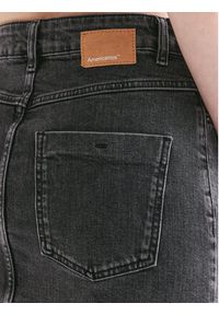 Americanos Spódnica jeansowa Pittsburgh Czarny Regular Fit. Kolor: czarny. Materiał: jeans, bawełna