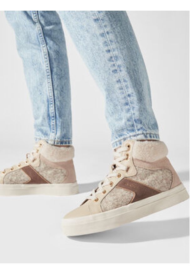 GANT - Gant Sneakersy Avona Sneaker 27533156 Beżowy. Kolor: beżowy. Materiał: welur, skóra