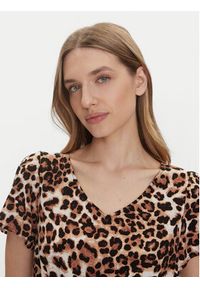 Vero Moda Sukienka codzienna Easy Joy 10307990 Brązowy Regular Fit. Okazja: na co dzień. Kolor: brązowy. Materiał: wiskoza. Typ sukienki: proste. Styl: casual #4
