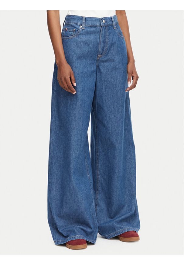 TOMMY HILFIGER - Tommy Hilfiger Jeansy 70'S WW0WW52156 Niebieski Wide Leg. Kolor: niebieski
