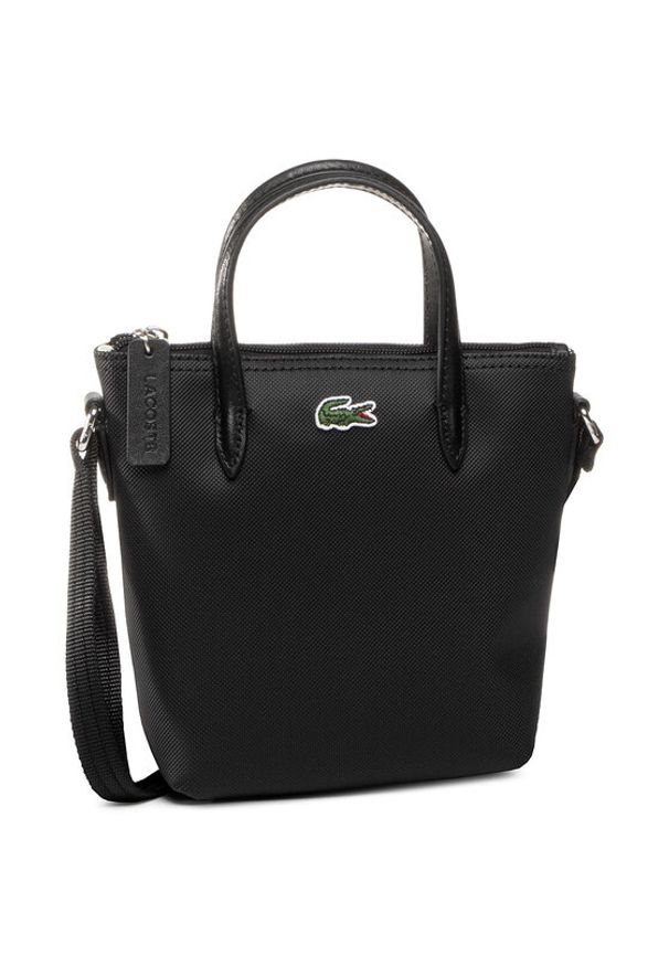 Lacoste Torebka Xs Shopping Cross Bag NF2609PO Czarny. Kolor: czarny. Materiał: skórzane