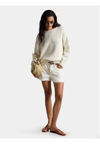 Polo Ralph Lauren Szorty jeansowe 211A12972001 Biały Straight Fit. Kolor: biały. Materiał: bawełna #2