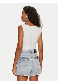 Versace Jeans Couture Body 76HAM6A4 Biały Slim Fit. Kolor: biały. Materiał: bawełna #3