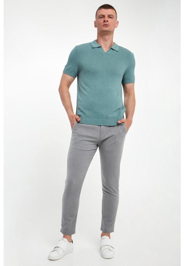 JOOP! Jeans - Polo męskie dzianinowe Beloro JOOP! JEANS. Typ kołnierza: polo. Materiał: dzianina