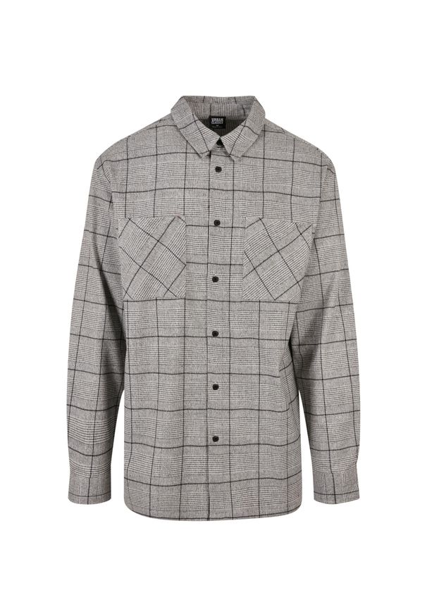 Oversizowa koszula w kratę z długim rękawem Urban Classics. Kolor: szary, wielokolorowy, czarny. Długość rękawa: długi rękaw. Długość: długie