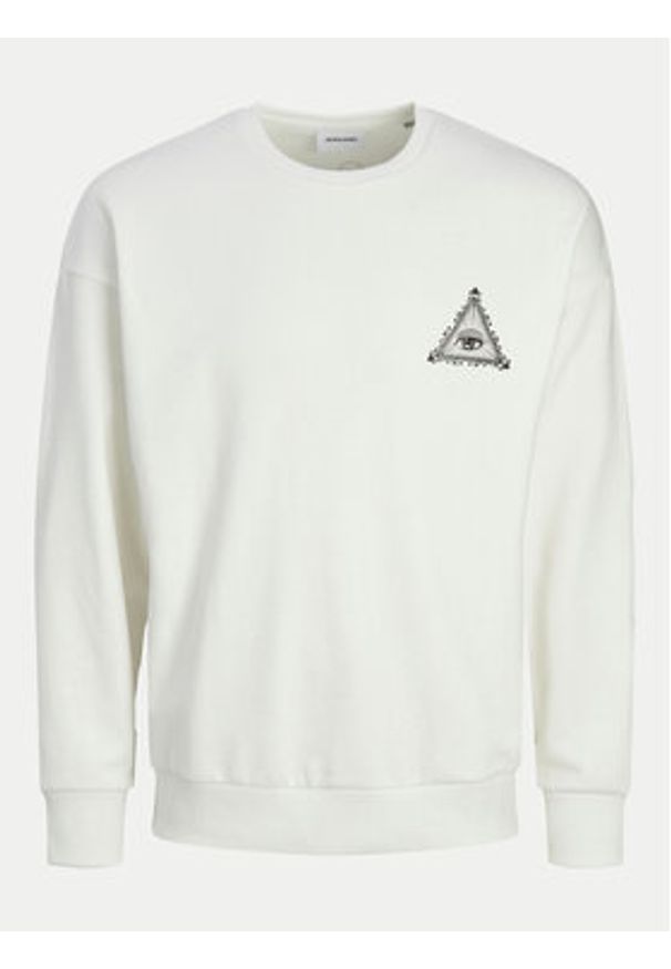 Jack & Jones Bluza Mystic 12257735 Biały Relaxed Fit. Kolor: biały. Materiał: syntetyk