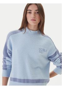 Guess Golf W5BR78 Z4242 Niebieski Relaxed Fit. Typ kołnierza: golf. Kolor: niebieski. Materiał: syntetyk #3