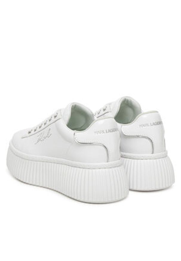 Karl Lagerfeld - KARL LAGERFELD Sneakersy KL42318E Biały. Kolor: biały. Materiał: skóra