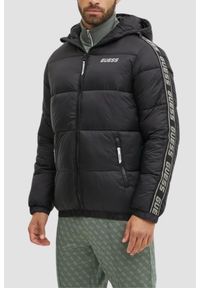 Guess - GUESS Czarna kurtka męska Arlo Padded Jacket, Rozmiar XXL. Kolor: czarny. Materiał: syntetyk, poliester, poliamid