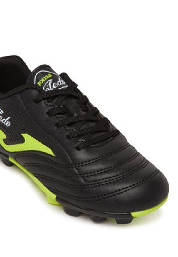 Joma Buty do piłki nożnej Toledo Jr 2501 TOJS2501HG Czarny. Kolor: czarny. Materiał: skóra