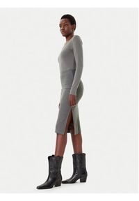 only - ONLY Spódnica ołówkowa Emma 15233600 Szary Slim Fit. Kolor: szary. Materiał: syntetyk #8