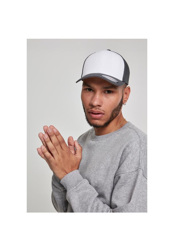 FLEXFIT - Czapka Flexfit mesh colored front. Kolor: wielokolorowy, szary, biały. Materiał: mesh