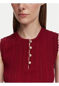 Guess Bluzka W6YR24 Z0970 Bordowy Slim Fit. Kolor: czerwony. Materiał: syntetyk #2