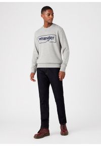 Wrangler - WRANGLER FRAME LOGO SWS MĘSKA BLUZA KLASYCZNA MID GREY MEL W6H1HAX37 112146195. Styl: klasyczny #2