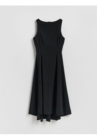 Reserved - LADIES` DRESS - czarny. Kolor: czarny. Materiał: wiskoza, tkanina #1