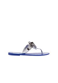 TG - Japonki T&G Fashion 22-116 Dark Blue, Granat/ Srebro, Guma - 40. Kolor: niebieski. Materiał: tworzywo sztuczne. Wzór: aplikacja, paski. Sezon: lato #1