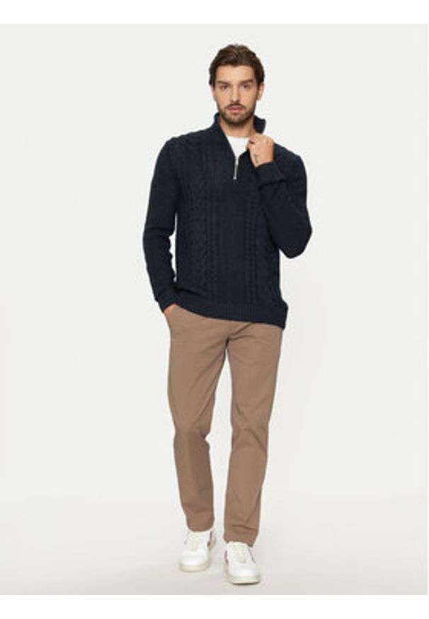 Jack & Jones - Jack&Jones Sweter Craig 12260826 Granatowy Regular Fit. Kolor: niebieski. Materiał: syntetyk