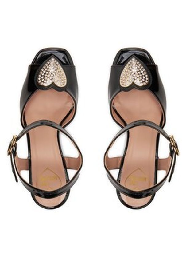 Love Moschino - LOVE MOSCHINO Sandały JA1608CG0IIH0000 Czarny. Kolor: czarny. Materiał: skóra