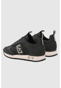EA7 Emporio Armani - EA7 Czarne sneakersy z beżową podeszwą. Kolor: czarny