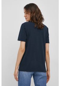 Superdry T-shirt bawełniany kolor granatowy. Okazja: na co dzień. Kolor: niebieski. Materiał: bawełna. Wzór: nadruk. Styl: casual #4