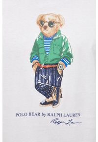 Polo Ralph Lauren longsleeve bawełniany 710853354004 kolor biały z nadrukiem. Okazja: na co dzień. Typ kołnierza: polo. Kolor: biały. Materiał: bawełna. Długość rękawa: długi rękaw. Wzór: nadruk. Styl: casual #4