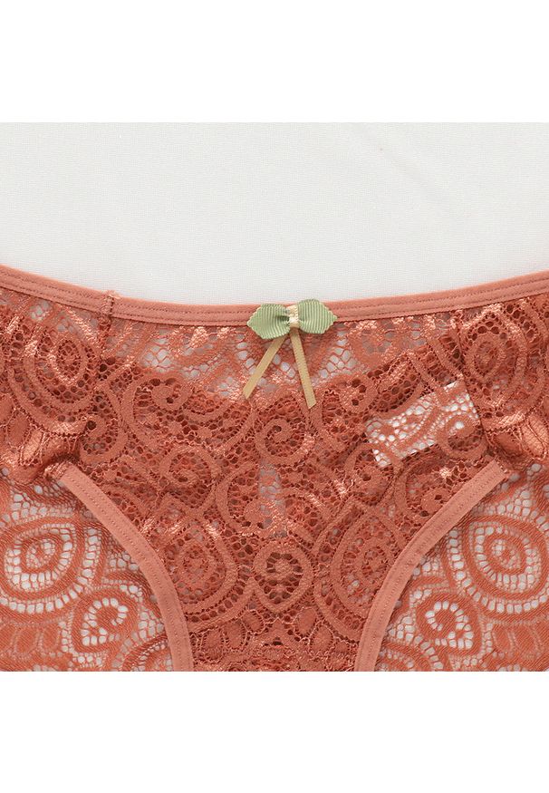 Intica - Figi z koronki na romantyczne okazje Roni. Kolor: beżowy. Materiał: koronka. Wzór: koronka