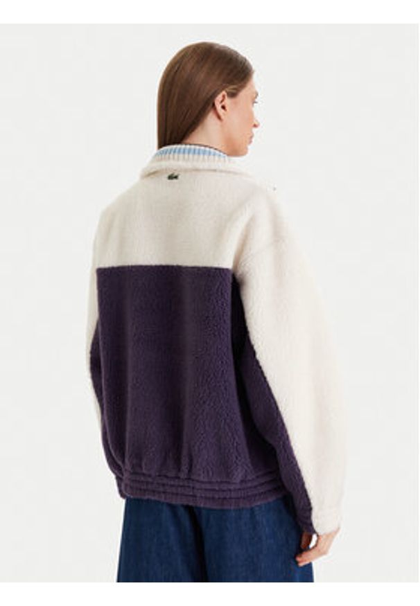 Lacoste Polar SF5266 Granatowy Oversize. Kolor: niebieski. Materiał: syntetyk