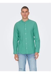 Only & Sons Koszula Caiden 22019173 Zielony Slim Fit. Kolor: zielony. Materiał: bawełna #1