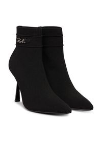 Karl Lagerfeld - KARL LAGERFELD Botki Pandara KL31346A Czarny. Kolor: czarny. Materiał: materiał #2