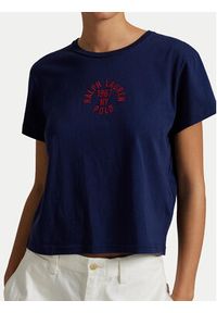 Polo Ralph Lauren T-Shirt 211965108001 Granatowy Regular Fit. Typ kołnierza: polo. Kolor: niebieski. Materiał: bawełna #4