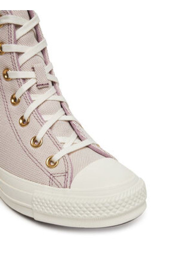 Converse Trampki Chuck Taylor All Star Wedge Platform Gold A12763C Różowy. Kolor: różowy. Materiał: materiał. Obcas: na platformie